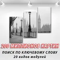 Модульні картини на Полотні сін., 85х95 см, (60x30-3)