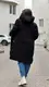 Куртка женская зимняя черная удлиненная П974