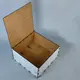 Коробка подарочная деревянная З днем народження! 20x20x10 см (белая)