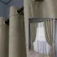 Комплект (2шт. 1,5х2,7м.) штор на люверсах из ткани микровелюр SPARTA. Цвет темный беж. Код 1195ш 37-0119