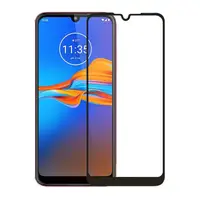 Защитное стекло Full screen PowerPlant для Motorola Moto E7 Plus, Black