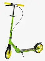Самокат двухколесный Best Scooter колеса PU 200 мм стальная рама, ручной тормоз, 1 передний амортизатор. Green and Black (150145)