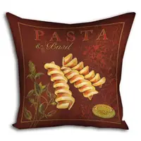 Подушка c принтом габардиновая Pasta & Basil 40x40 (4P_PW016)