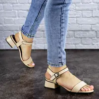 Женские босоножки Fashion Waco 1839 38 размер 24,5 см Бежевый