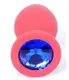 Силиконовая анальная пробка Boss Series - Jewellery Red Silicon PLUG Medium Blue M