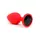 Анальная пробка, Red Silicone, Black Dimond M