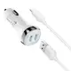 Адаптер автомобильный HOCO Lightning Cable Superior dual port car charger set Z40 |2USB, 2.4A|