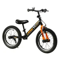 Велобіг 14" Corso Lambo, сталева рама, ручне гальмо, колеса надувні резинові. Black and orange (144053)