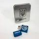 Дуговая электроимпульсная зажигалка USB металлическая коробка HL-447. Цвет: синий