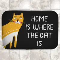 Коврик в ванну водопоглощающий антискользящий Home is where the cat is 58х38 см (VAN_24F079)
