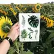 Сет временных татуировок "Зеленые листья" А5, Зелений, Green
