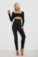 Лосины утепленные, цвет серый, 139R1350