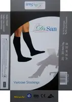 Компрессионные гольфы 2 класс компрессии Dr. San,черные,закрытый носок. XXL