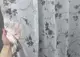 Тюль батист, коллекция "Flora". Цвет белый с серым принтом. Код 1535т