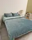 Постельное белье плюшевое семейное Dushka Home 20958 160х215х2 см бирюзовое с мятным