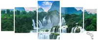Модульная картина-обогреватель Водопад (1000 Вт Теплая) на холсте, электрическая (220 Вольт) инфракрасная