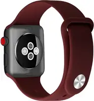 Ремінець UWatch Silicone Strap для Apple Watch 38/40 mm Wine Red
