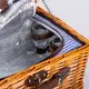 Корзина плетеная для пикника с посудой на 4 персоны 42х28х20 см набор посуды туристический для кемпинга