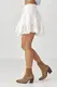 Жіноча коротка спідниця з прошви - білий цвет, L