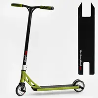 Самокат трюковий Best Scooter "Freestyle Pro" HIC-система, пеги, алюмінієвий диск та дека, колеса PU. Green (115642)