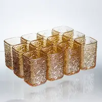 Набор стаканов для напитков Matrix Glass 12 штук по 195 мл коричневый HP-17-44