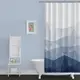 Шторка для ванной комнаты Bathlux 180 x 180 см с водоотталкивающим покрытием, белая с синим принтом