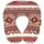 Дорожная подушка Красный орнамент 32x30 см (DOP_UKR012)