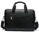 Деловая мужская сумка из зернистой кожи Vintage 14886 Черная