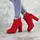 Ботильоны женские Fashion Smooches 2421 39 размер 25 см Красный