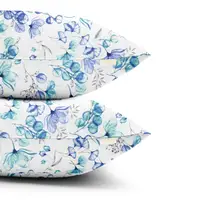 Семейная постель с простыней на резинке AQUARELLE FLOWERS CS1