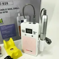 Портативний фрезер для нігтів Nail Drill YT-928 акумуляторний з індикатором заряду на 35 000 оборотів. Колір: білий