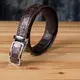 Ремень-автомат CROCODILE LEATHER 18171 из натуральной кожи крокодила Коричневый