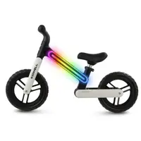 Беговел детский от 2 лет двухколесный Kidwell SUNO Black/White с подсветкой / Велосипед велобег для детей
