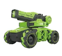 Танк на радіокеруванні Triton, стріляє водою, пульт 2,4 GHz,  акумулятор 3.7 V, USB-кабель. Green (161386)