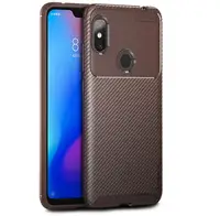 Чехол-накладка Ipaky Carbon Fiber Series/Soft TPU Case Xiaomi Redmi Note 6 Pro Brown