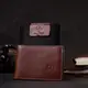 Удобный кожаный зажим для денег GRANDE PELLE 11636 Коричневый