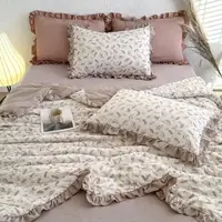 Постельное белье евро с летним одеялом из муслина Colorful Home Print 4 20734 200х230 см