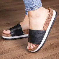 Шльопанці жіночі Fashion Ransom 3053 36 розмір 23 см Чорний