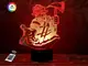 3D ночник "Пожарный" (УВЕЛИЧЕННОЕ ИЗОБРАЖЕНИЕ) + пульт ДУ + сетевой адаптер +  батарейки (3ААА)  3DTOYSLAMP