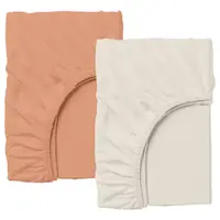 Простыни на резинке 180х200х20 набор BEIGE/TERRAKOT