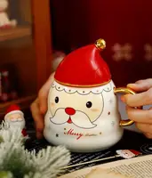 Кружка з кришкою новорічна Merry Christmas 13684 400 мл біла