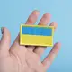 Набор шевронов 2 шт на липучке Флаг Украины 3,5х6 см вышитый патч нашивка
