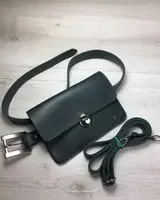 Сумка клатч на пояс «Арья» зеленая