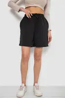 Шорты женские однотонные, цвет черный, 238R57907
