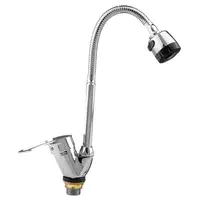 Смеситель s43 Ø40 для кухни гусак гофрированный на гайке TAU SM-4B644C (9843150)