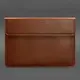 Кожаный чехол-конверт на магнитах для MacBook 14 Светло-коричневый