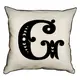 Подушка с мешковины Letter G 45x45 см (45PHB_ABC013_WH)