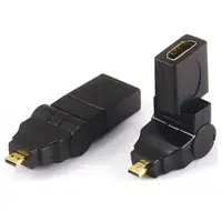 HDMI F to micro HDMI M    з'єднувач перехідник кутовий поворотний (на 360 градусів) (39119)