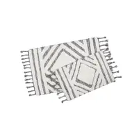 Набор ковриков Irya - Hoover siyah/ekru черный/молочный 60*90+40*60