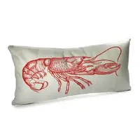 Подушка для дивана бархатная Рак 50x24 см (52BP_SEA010)